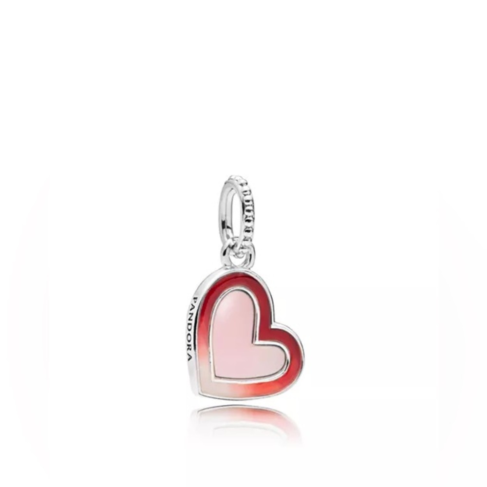 Pandora Pink and Red Heart Charm